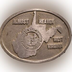 Almost Heaven West Virginia Belt Buckle By Eldon Elkview WV First Edition 1506